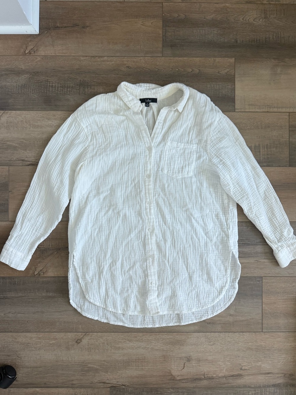Lulus gauzy button up
